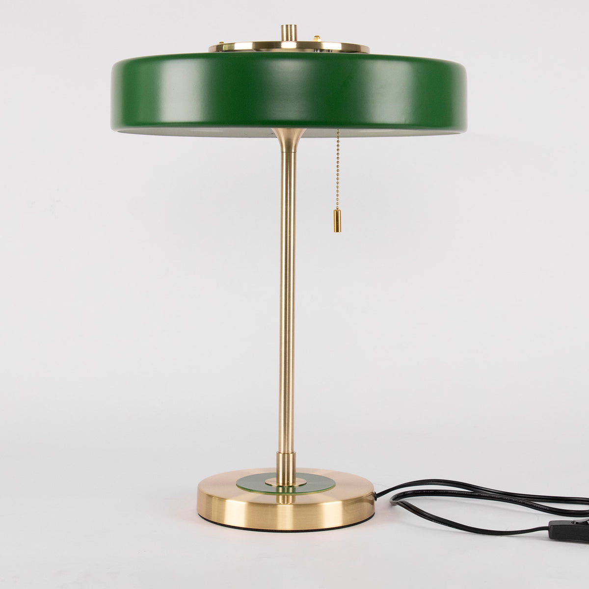 Bedside Reading Lamp with Metal Shade & Acrylic Diffuser for Desk Nightstand Lighting Office Bedroom Study Room Decor Pull Chain Switch Warm