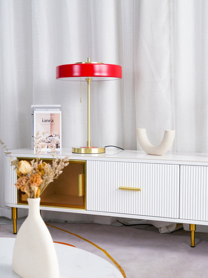Bedside Reading Lamp with Metal Shade & Acrylic Diffuser for Desk Nightstand Lighting Office Bedroom Study Room Decor Pull Chain Switch Warm