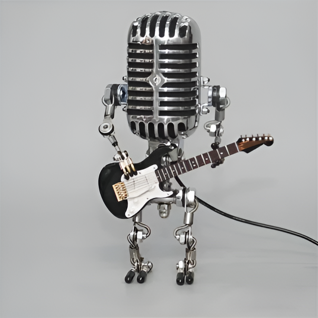 Rexon Robot Table Lamp - Metal LED, Creative Design for Bedside or Desk