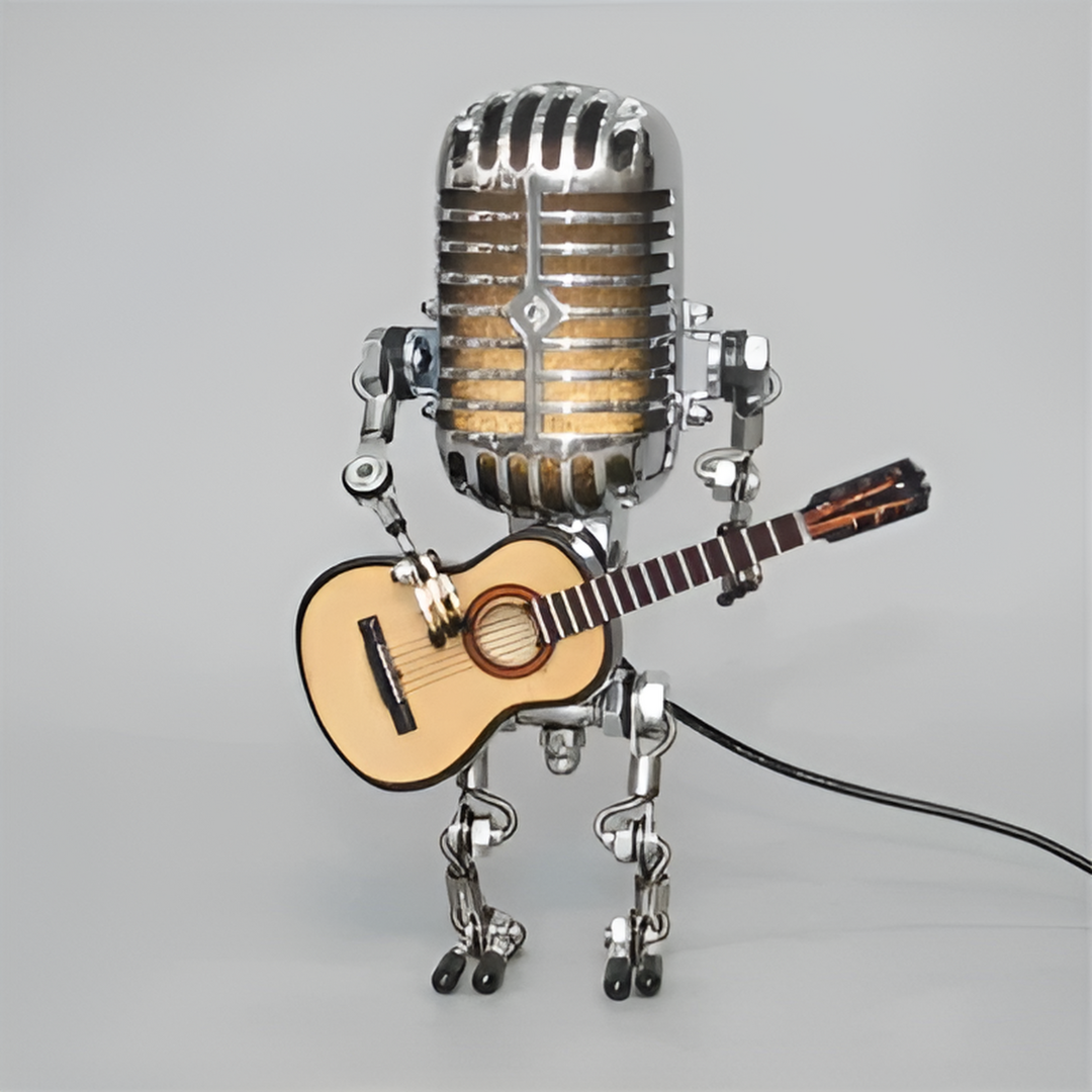 Rexon Robot Table Lamp - Metal LED, Creative Design for Bedside or Desk