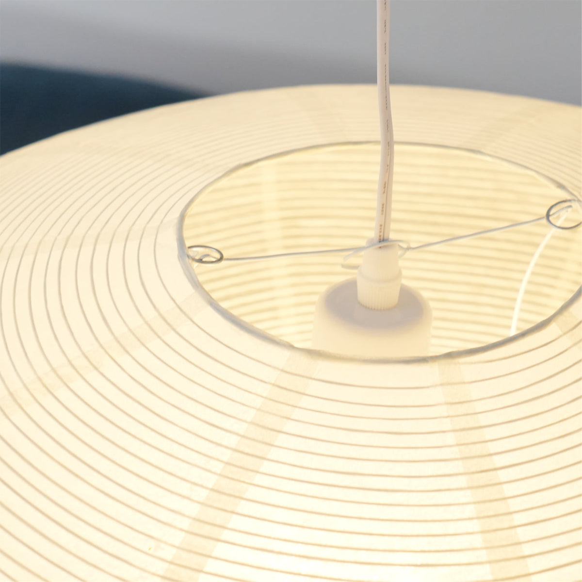 Handcrafted Paper Shade Ceiling Light with Adjustable Cord White Hanging Fixture for Bedroom Living Room Kitchen Dining Modern Indoor Lamp