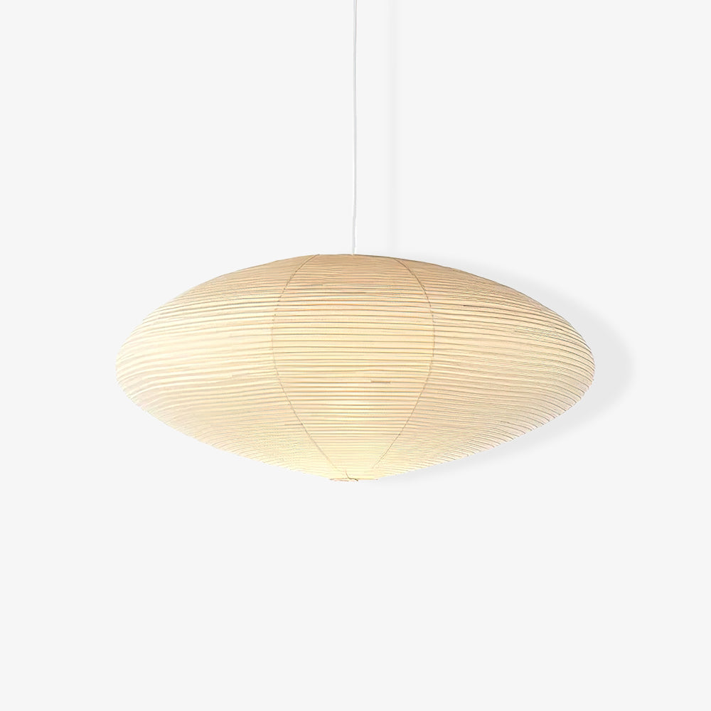 Handmade Rice Paper Sphere Pendant Lamp for Dining Room & Bedroom | Sculptural Ceiling Fixture with Adjustable Cord | E26 Edison Bulb Compat