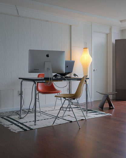 Japanese-Inspired Paper Floor Lamp White Mulberry Shade Tall Standing Light for Living Room Bedroom Reading Nook Sculptural Accent