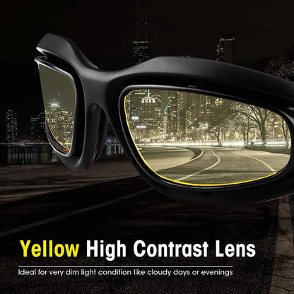 Le choix du motard | Lunettes de moto avec verres polarisés UV400 | Maintien sécurisé pour une protection oculaire optimale