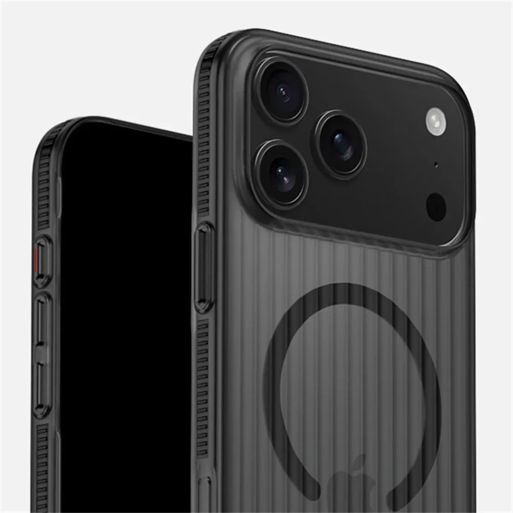 Textured Anti-Slip Phone Case for iPhone 12 through 17 Series – Shock-Absorbing TPU Protection with Ridged Sides & Raised Edges for Screen