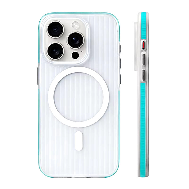 Textured Anti-Slip Phone Case for iPhone 12 through 17 Series – Shock-Absorbing TPU Protection with Ridged Sides & Raised Edges for Screen