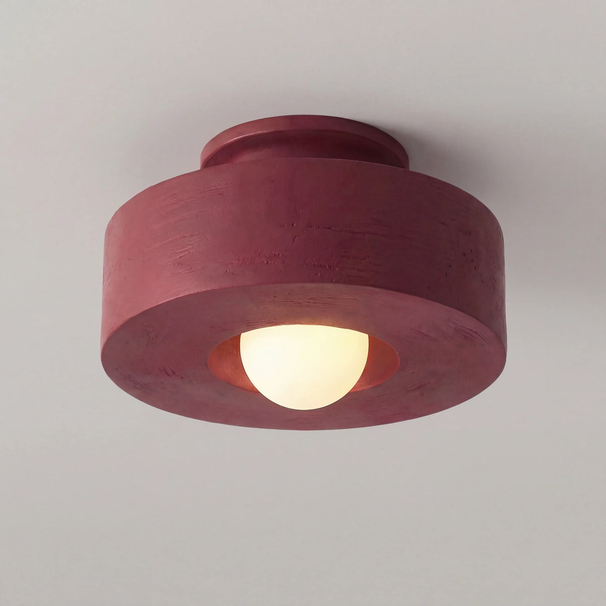 Resin Pendant Light 12 in Diameter LED Fixture Black Red Green Overhead Lighting Kitchen Dining Room Hallway Decor Minimalist Hanging Lamp