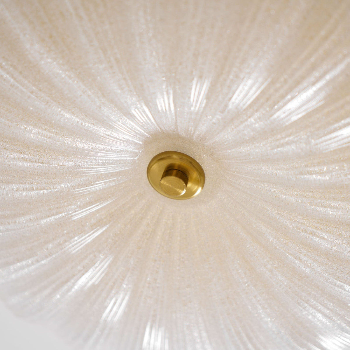Round Flush Mount LED Ceiling Light Gold Metal Frosted Glass Shade 16 Inch 36W for Bedroom Living Room Kitchen Office Indoor Lighting 3000K