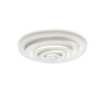 LED Flush Mount Ceiling Light 18.5 in White Metal Panel for Living Room Bedroom Dining Room Modern Low Profile Fixture Integrated Lighting