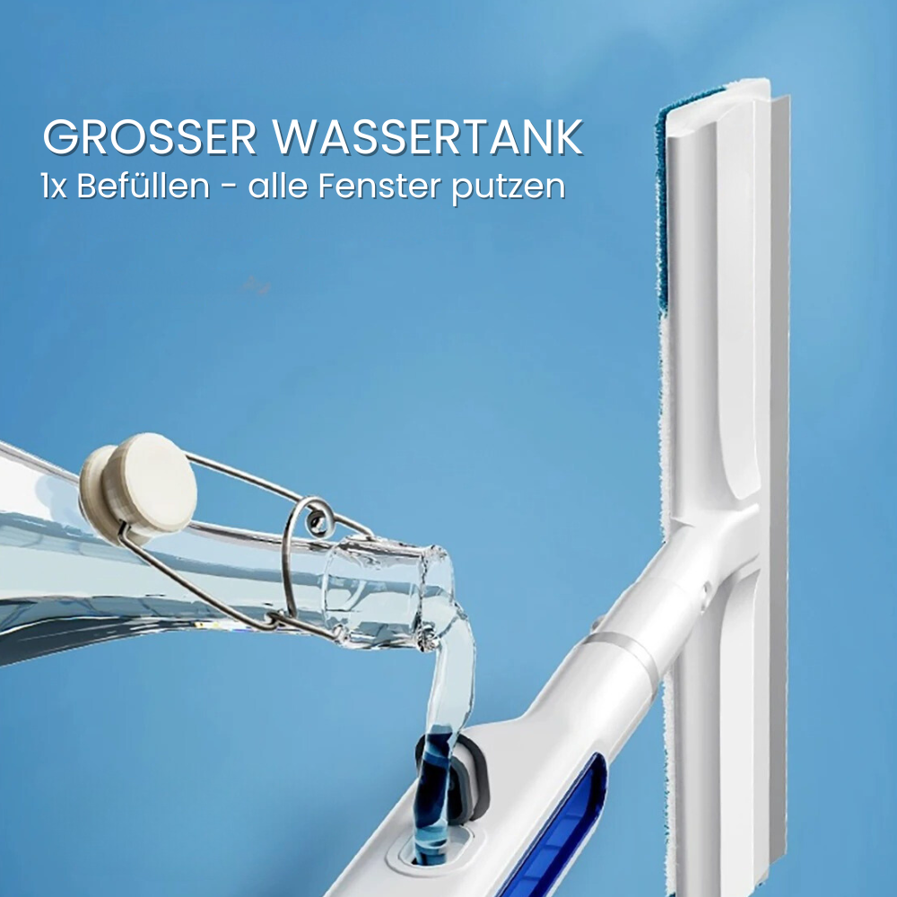 Rivaro Window Cleaner - 3-in-1 Telescopic with Spray Function