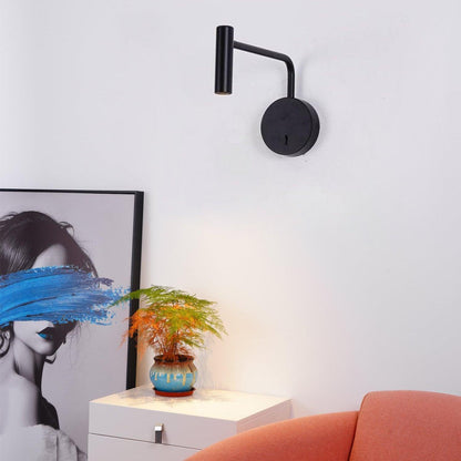 Pivoting Arm LED Reading Light Metal Wall Sconce Bedside Task Lamp Modern 9.4 in Contemporary Fixture for Bedroom Hallway US Adjustable