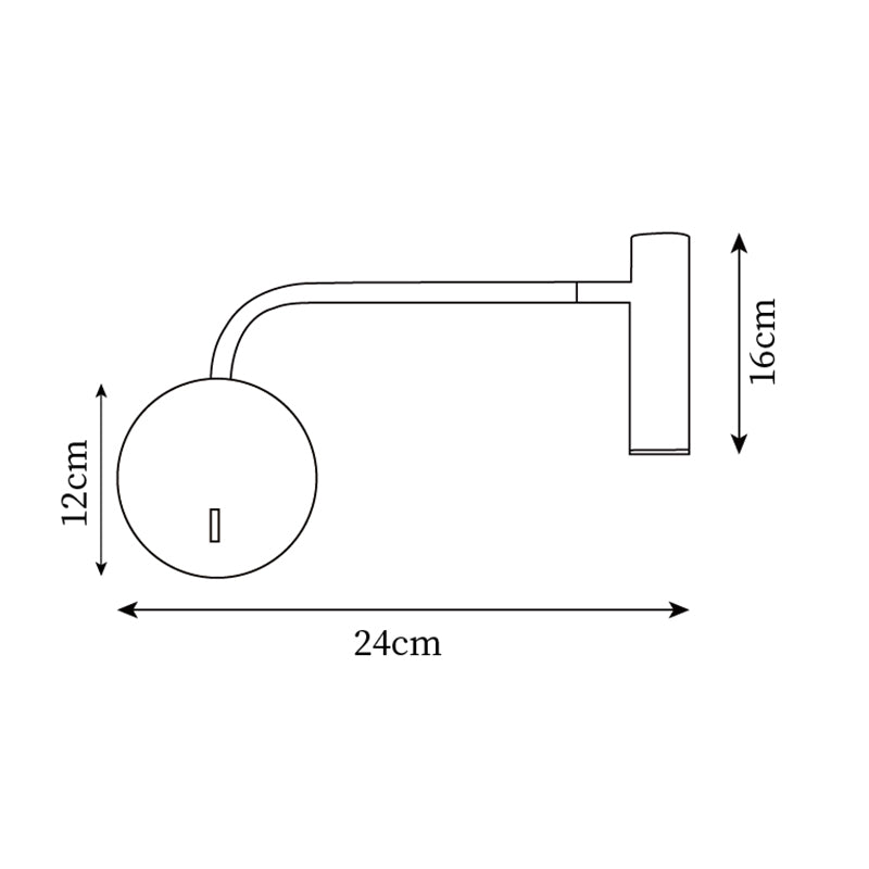 Pivoting Arm LED Reading Light Metal Wall Sconce Bedside Task Lamp Modern 9.4 in Contemporary Fixture for Bedroom Hallway US Adjustable