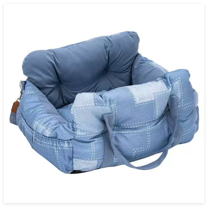Dog Car Seat, Dog Bed for Car Travel with Safety Straps and Tether, Dog Booster Seat with Washable Cover