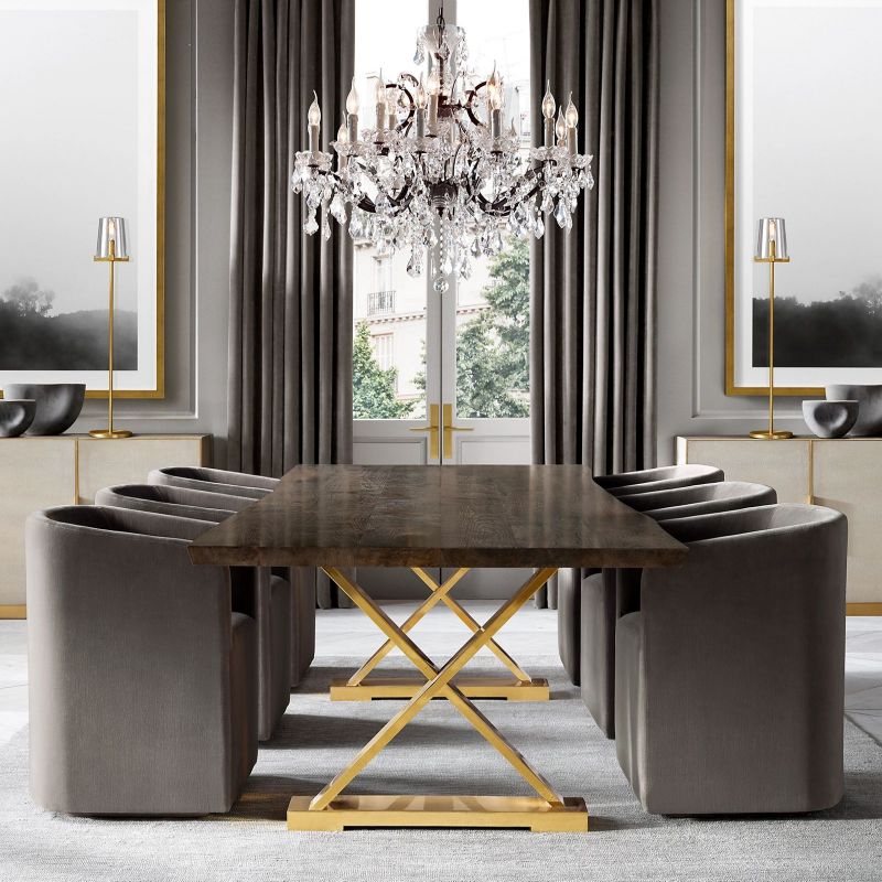 18-Light Crystal Chandelier Round Iron Frame 33 Inches Adjustable Chain Dining Room Entryway Grand Foyer Bedroom Statement Fixture