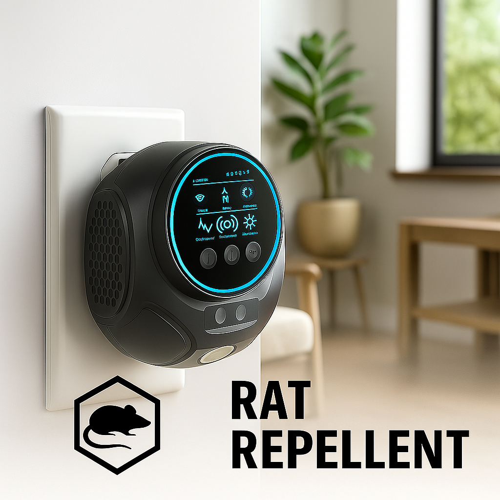 Rodent Defense | Ultrasonic Mouse Repellent with Silent Operation | Plug-In Design for 3200 sq ft Coverage