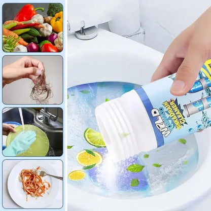 Déboucheur en poudre 110 g – Produit d'entretien pour éviers de cuisine et salles de bains, élimine les obstructions dans les douches, toilettes, tuyaux en PVC, graisses et cheveux