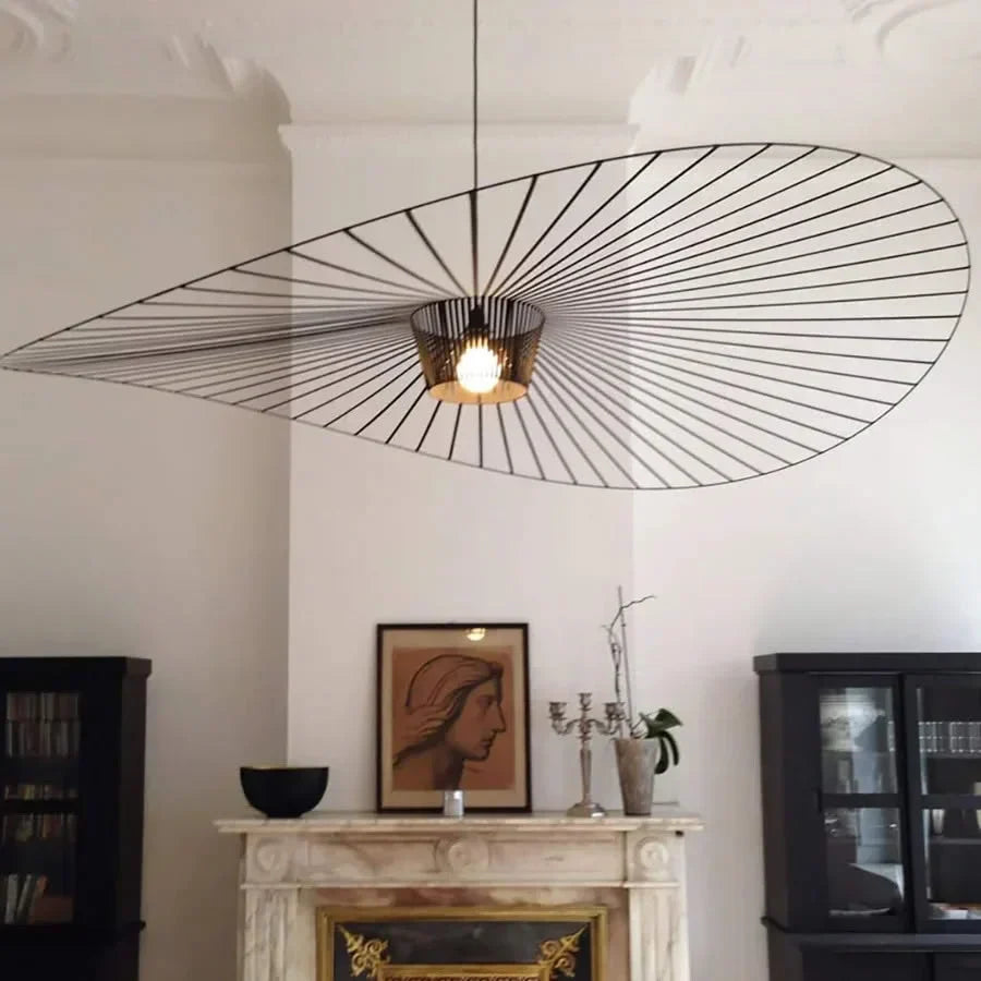Sculptural Suspended Fixture with Adjustable Drop 59 in Diameter for Dining Tables & Open Floor Plans Kitchen Islands Modern Statement Overh