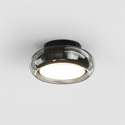 Plafonnier encastré en verre avec sélection tricolore pour espaces jusqu'à 30 m², luminaire d'intérieur ambre cerise pour chambre, salon et salle à manger