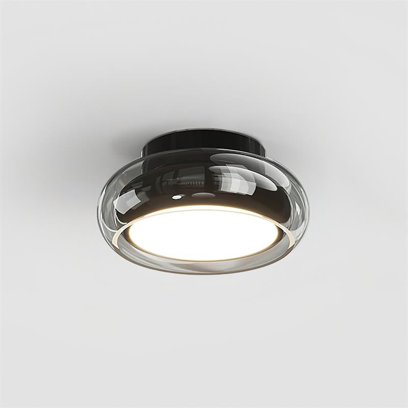 Plafonnier encastré en verre avec sélection tricolore pour espaces jusqu'à 30 m², luminaire d'intérieur ambre cerise pour chambre, salon et salle à manger