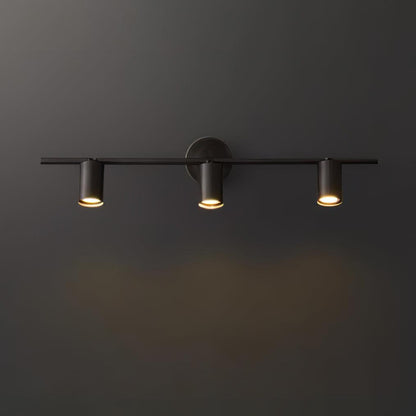 Pivoting Metal Track Spotlight Fixture 350° Swivel Wall & Ceiling Mount LED Accent Light for Living Room Bedroom Kitchen Gallery Art Display
