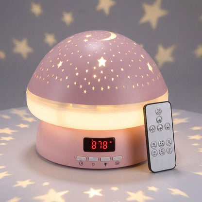 LED Star Ceiling Projector Night Light Rechargeable Wireless Remote Control Rotating Galaxy Lamp for Bedroom Kids Room Sleep Timer Clock Dis