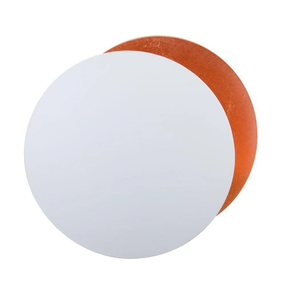Rotating LED Wall Sconce Light Fixture – 9 in Aluminum Disc Lamp for Bedrooms, Hallways & Accent Lighting | Gold White Copper Black
