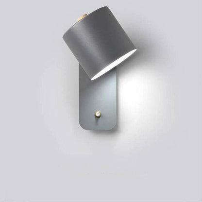 Adjustable Rotatable Wall Sconce Light – Directional Aluminum Cylinder Lamp with Macaron Finish for Bedroom, Hallway, Reading Nook