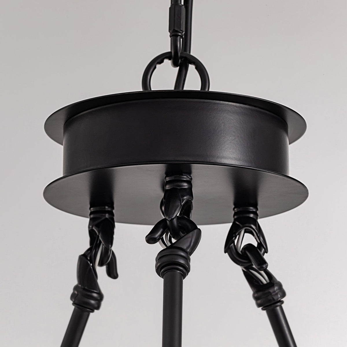Round Overhead Fixture with Hanging Prisms for Dining Areas, Open-Concept Kitchens & Farmhouse Interiors | Adjustable Height, Wagon Wheel Fr