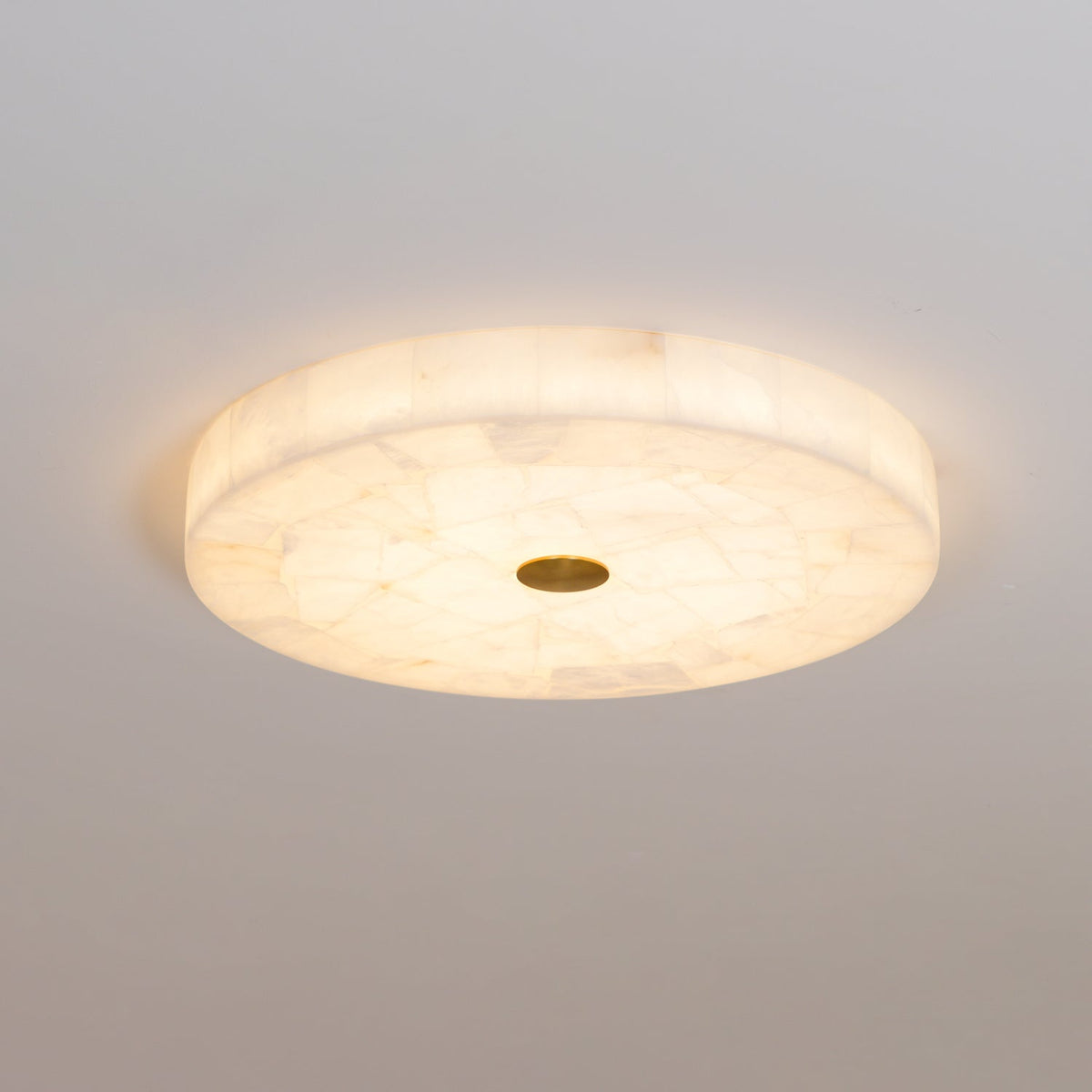 Plafonnier LED encastré rond en albâtre, profil de 5 cm, blanc doré, température de couleur réglable pour chambre, couloir, entrée, moderne, profil bas