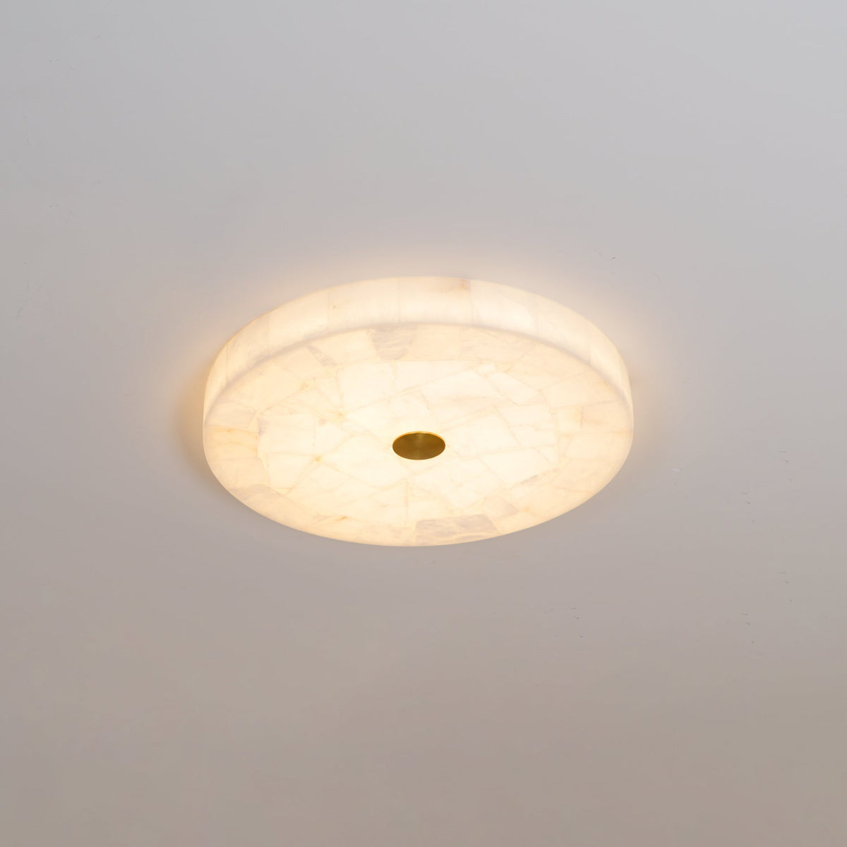 Plafonnier LED encastré rond en albâtre, profil de 5 cm, blanc doré, température de couleur réglable pour chambre, couloir, entrée, moderne, profil bas