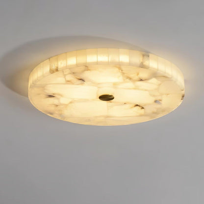 Plafonnier LED encastré rond en albâtre, profil de 5 cm, blanc doré, température de couleur réglable pour chambre, couloir, entrée, moderne, profil bas