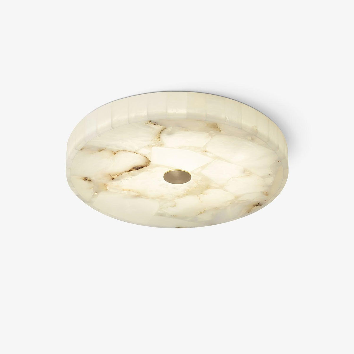 Plafonnier LED encastré rond en albâtre, profil de 5 cm, blanc doré, température de couleur réglable pour chambre, couloir, entrée, moderne, profil bas