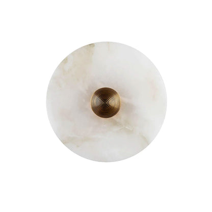 LED Flush Mount Ceiling Light 12 Inch Alabaster Shade Aluminum Frame Dual Install Wall Sconce Contemporary Fixture for Bedroom Hallway Livin