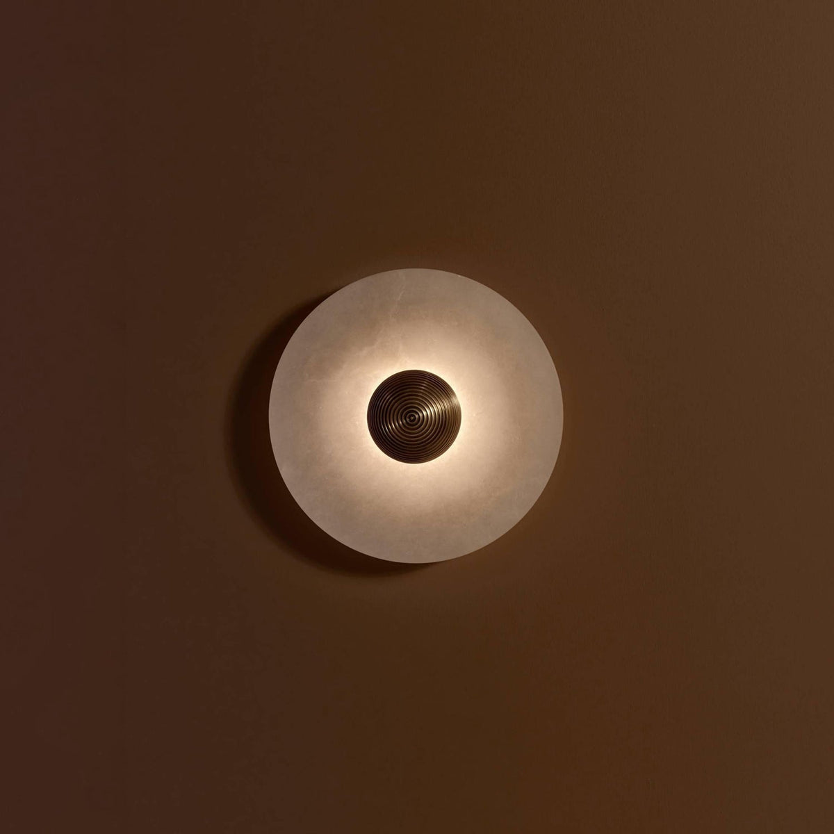 LED Flush Mount Ceiling Light 12 Inch Alabaster Shade Aluminum Frame Dual Install Wall Sconce Contemporary Fixture for Bedroom Hallway Livin
