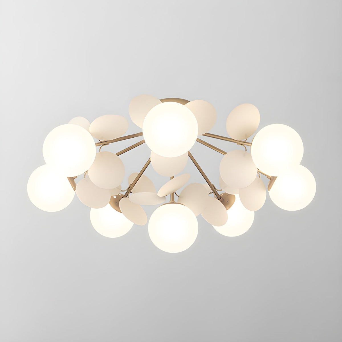 Plafonnier multi-globes avec abat-jours sphériques pastel – Luminaire LED coloré et moderne pour chambre d'enfant, salle de jeux et espace contemporain