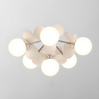 Plafonnier multi-globes avec abat-jours sphériques pastel – Luminaire LED coloré et moderne pour chambre d'enfant, salle de jeux et espace contemporain