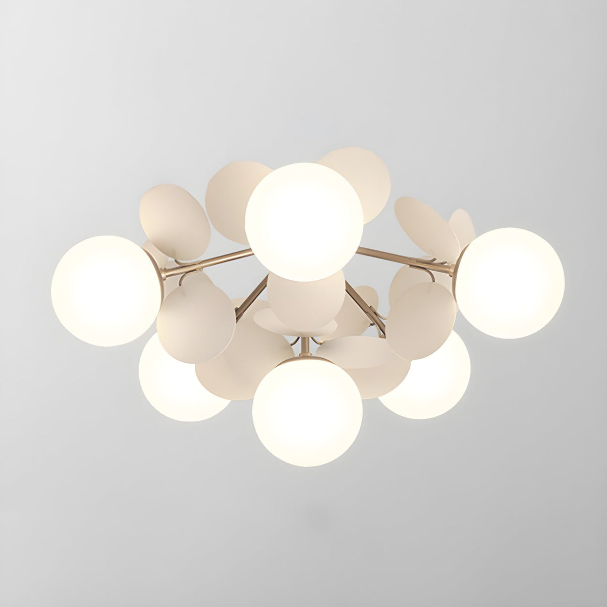 Plafonnier multi-globes avec abat-jours sphériques pastel – Luminaire LED coloré et moderne pour chambre d'enfant, salle de jeux et espace contemporain