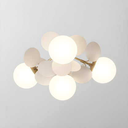 Flush-Mount Pastel Ceiling Light 10 in Diameter Metal & Acrylic for Kids Room Bedroom Office Home Nursery Small Space Overhead Lighting