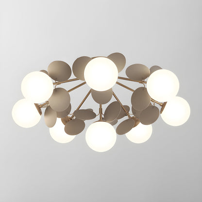 Plafonnier multi-globes avec abat-jours sphériques pastel – Luminaire LED coloré et moderne pour chambre d'enfant, salle de jeux et espace contemporain
