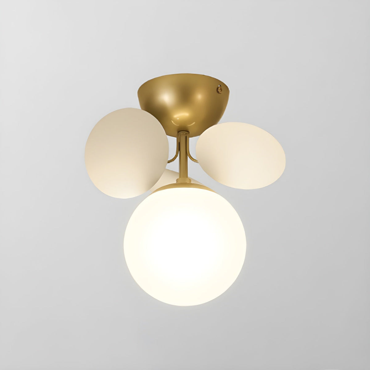 Flush-Mount Pastel Ceiling Light 10 in Diameter Metal & Acrylic for Kids Room Bedroom Office Home Nursery Small Space Overhead Lighting