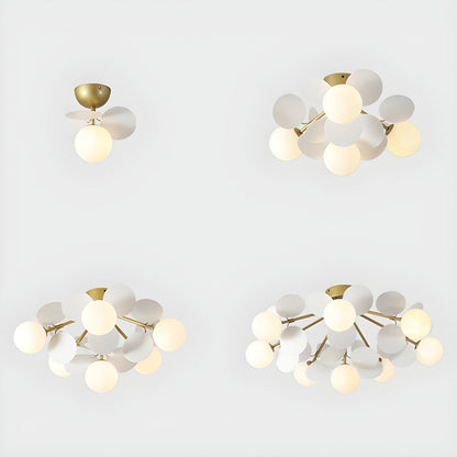 Flush-Mount Pastel Ceiling Light 10 in Diameter Metal & Acrylic for Kids Room Bedroom Office Home Nursery Small Space Overhead Lighting