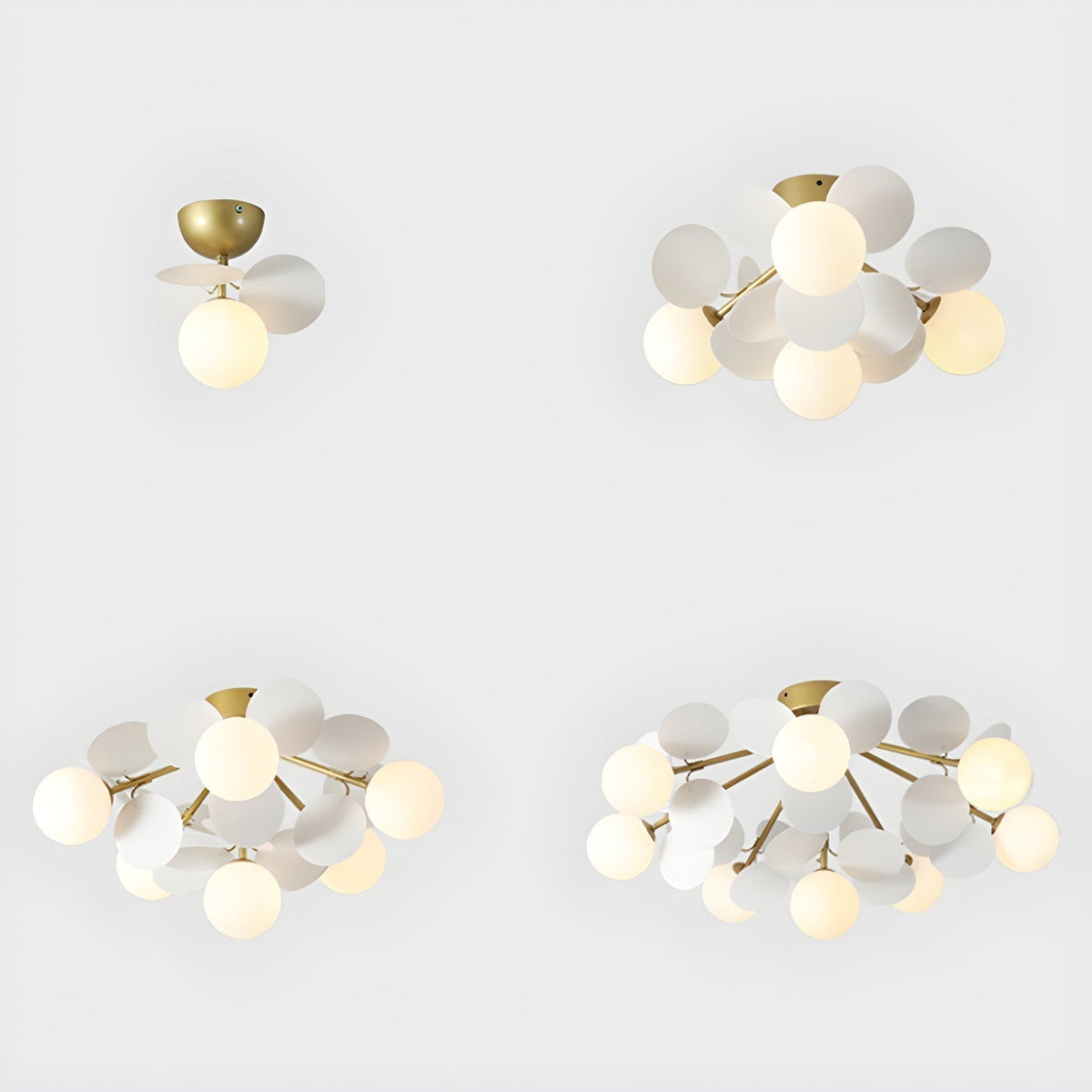 Plafonnier multi-globes avec abat-jours sphériques pastel – Luminaire LED coloré et moderne pour chambre d'enfant, salle de jeux et espace contemporain