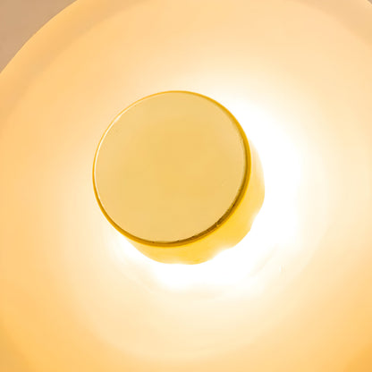 Applique murale en verre incurvé avec éclairage LED blanc chaud vers le haut et vers le bas pour chambre, salon, couloir, éclairage d'accentuation intérieur moderne, 10 pouces, verre trempé