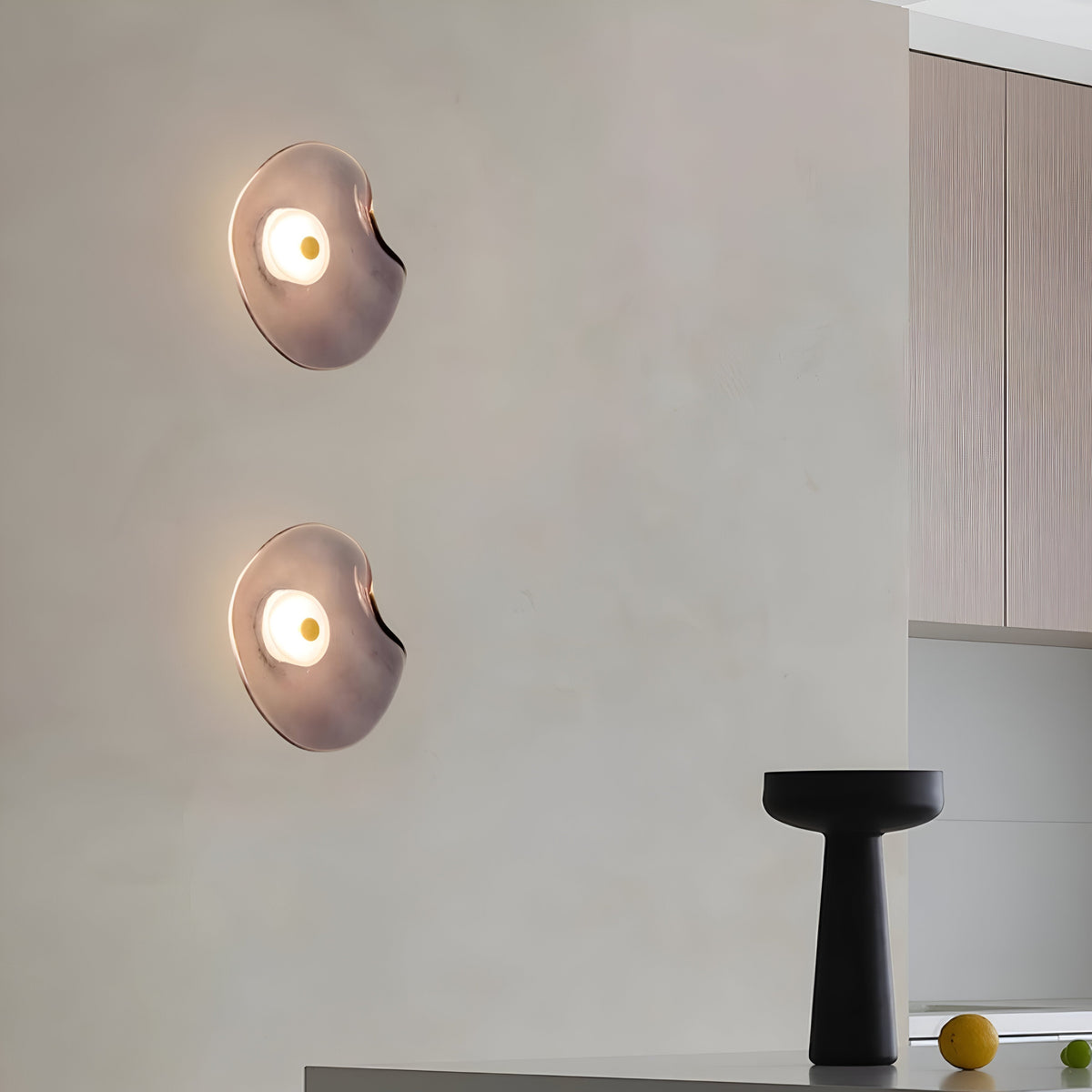Curved Glass LED Wall Sconce 10 in Warm White Bidirectional Light Fixture for Bedroom Hallway Living Room Modern Indoor Accent Lighting