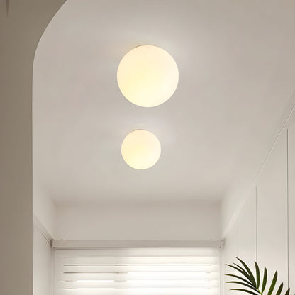 Applique sphérique avec abat-jour finition mate pour pièces de taille moyenne – Douille E27 – Design minimaliste moderne pour chambres, entrées et salons