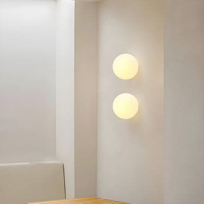 Applique sphérique avec abat-jour finition mate pour pièces de taille moyenne – Douille E27 – Design minimaliste moderne pour chambres, entrées et salons