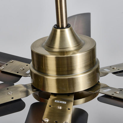 52-Inch Industrial Ceiling Fan with Metal Blades for Living Room & Bedroom | Modern 3-Speed Fan for Home Cooling