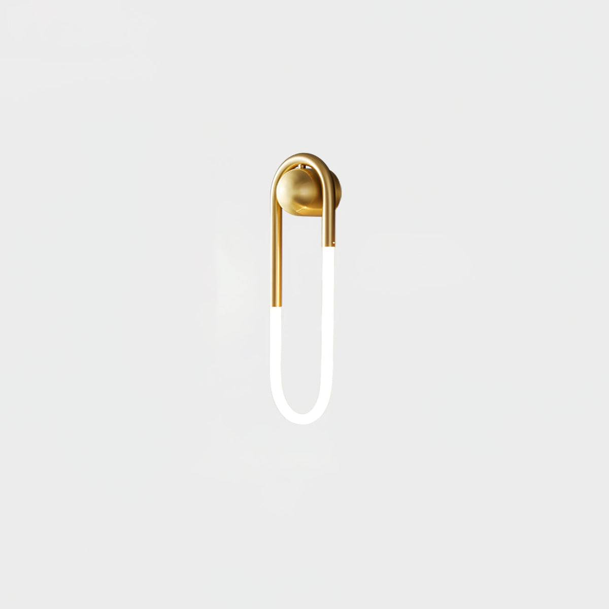 Sculptural Loop Sconce 9W Integrated LED Brass or Black Finish Dimmable Hardwired Fixture for Bedroom Hallway Living Room Contemporary Minim