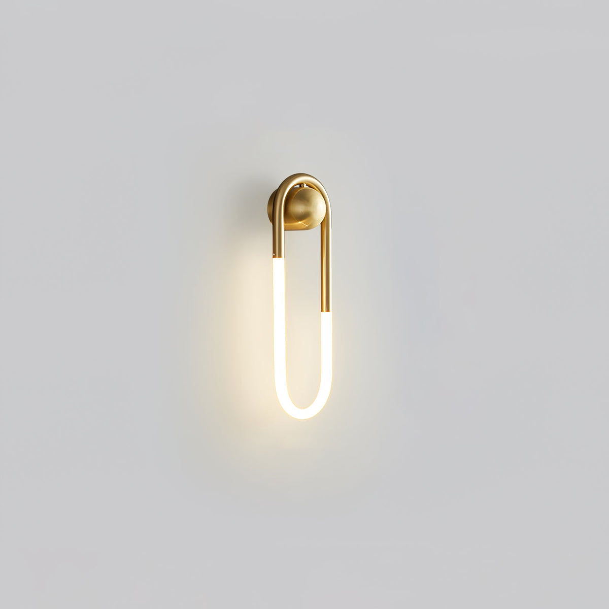 Sculptural Loop Sconce 9W Integrated LED Brass or Black Finish Dimmable Hardwired Fixture for Bedroom Hallway Living Room Contemporary Minim