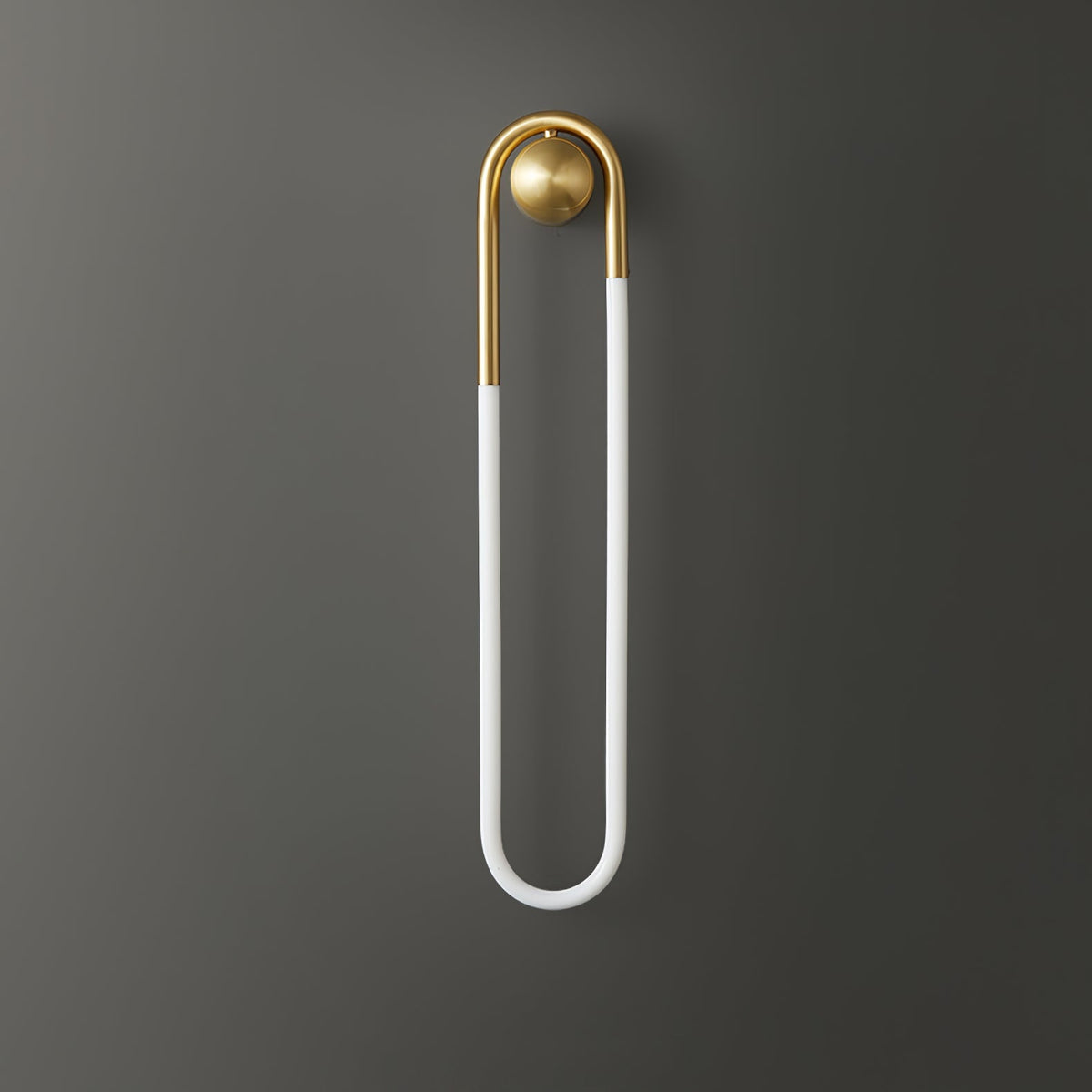 Sculptural Loop Sconce 9W Integrated LED Brass or Black Finish Dimmable Hardwired Fixture for Bedroom Hallway Living Room Contemporary Minim